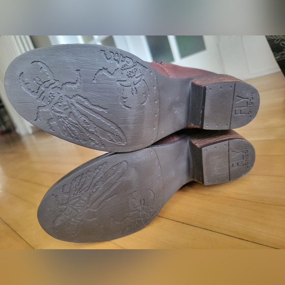 Fly London Knee High Leather Boots - Picture 2 of 8